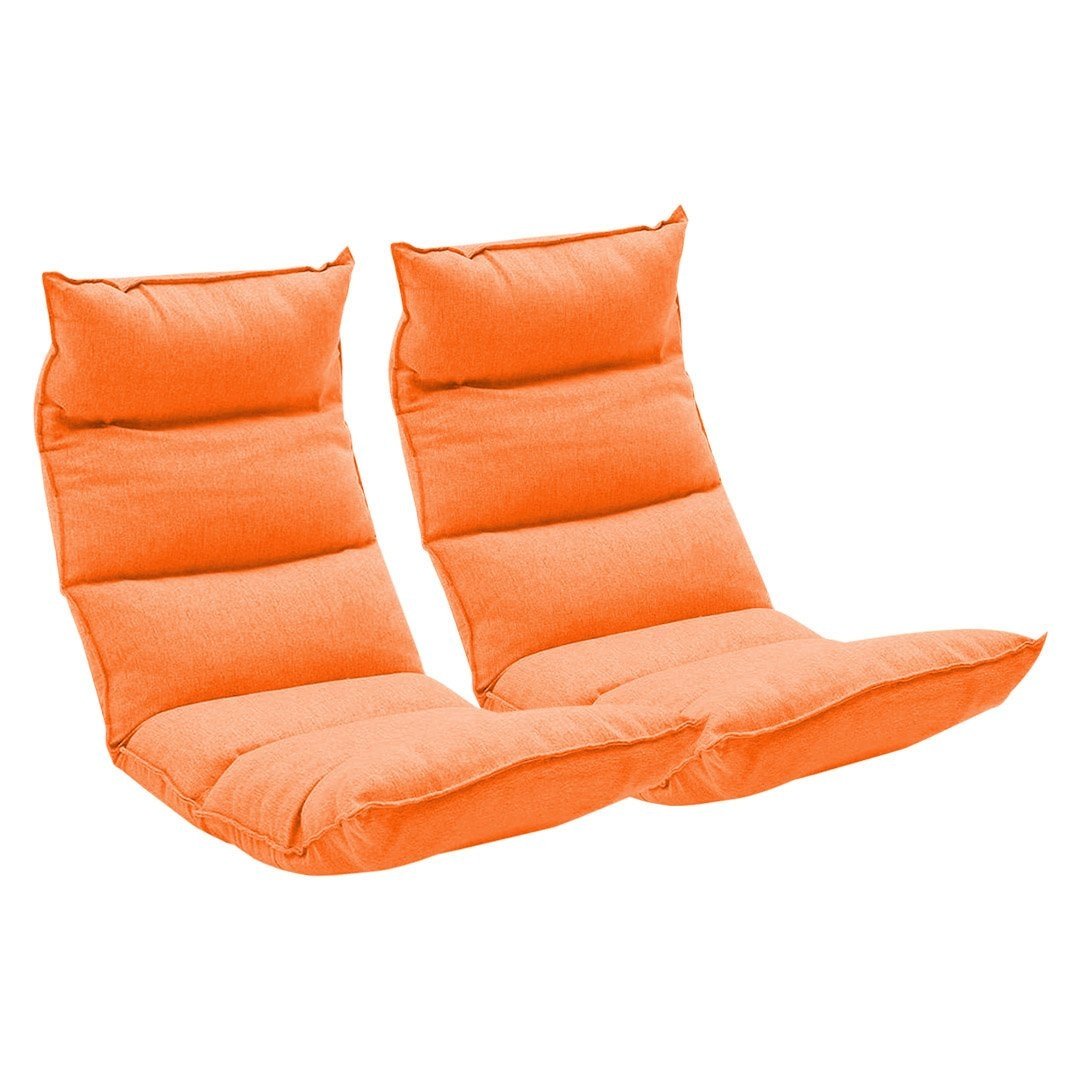 2X Foldable Tatami Floor Sofa Bed Meditation Lounge Chair Recliner Lazy Couch Orange Fast shipping On sale