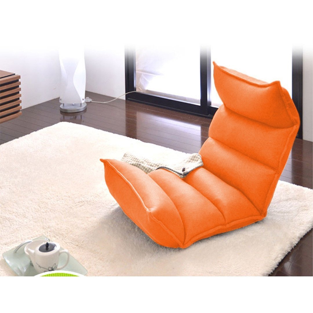 2X Foldable Tatami Floor Sofa Bed Meditation Lounge Chair Recliner Lazy Couch Orange Fast shipping On sale