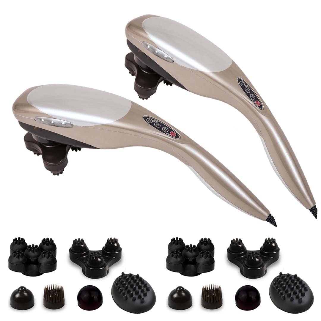 2X Hand Held Full Body Massager with 6 attachments Back Pain Therapy Fast shipping On sale