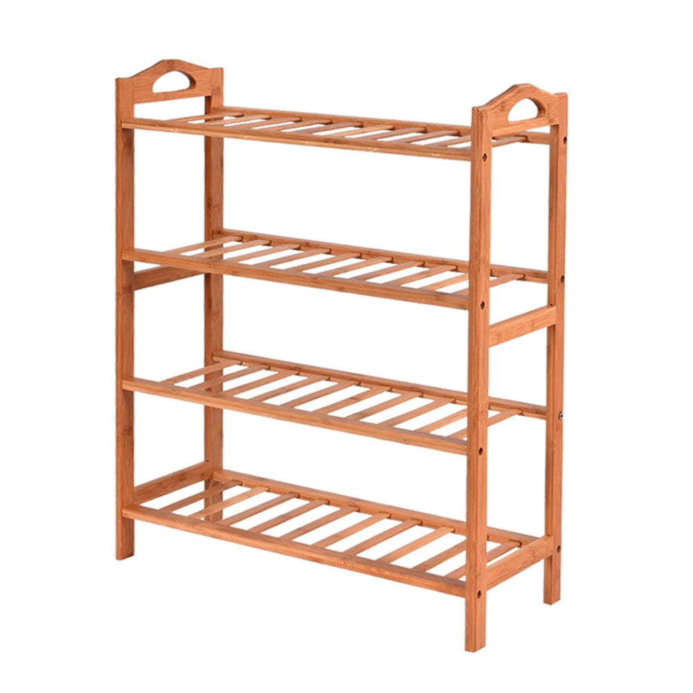 2x Levede 4 Tier Bamboo Shoe Rack Shoes Organizer Storage Shelves Stand Shelf Cabinet Fast shipping On sale