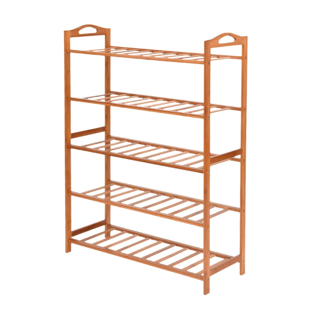 2x Levede 5 Tier Bamboo Shoe Rack Shoes Organizer Storage Shelves Stand Shelf Cabinet Fast shipping On sale