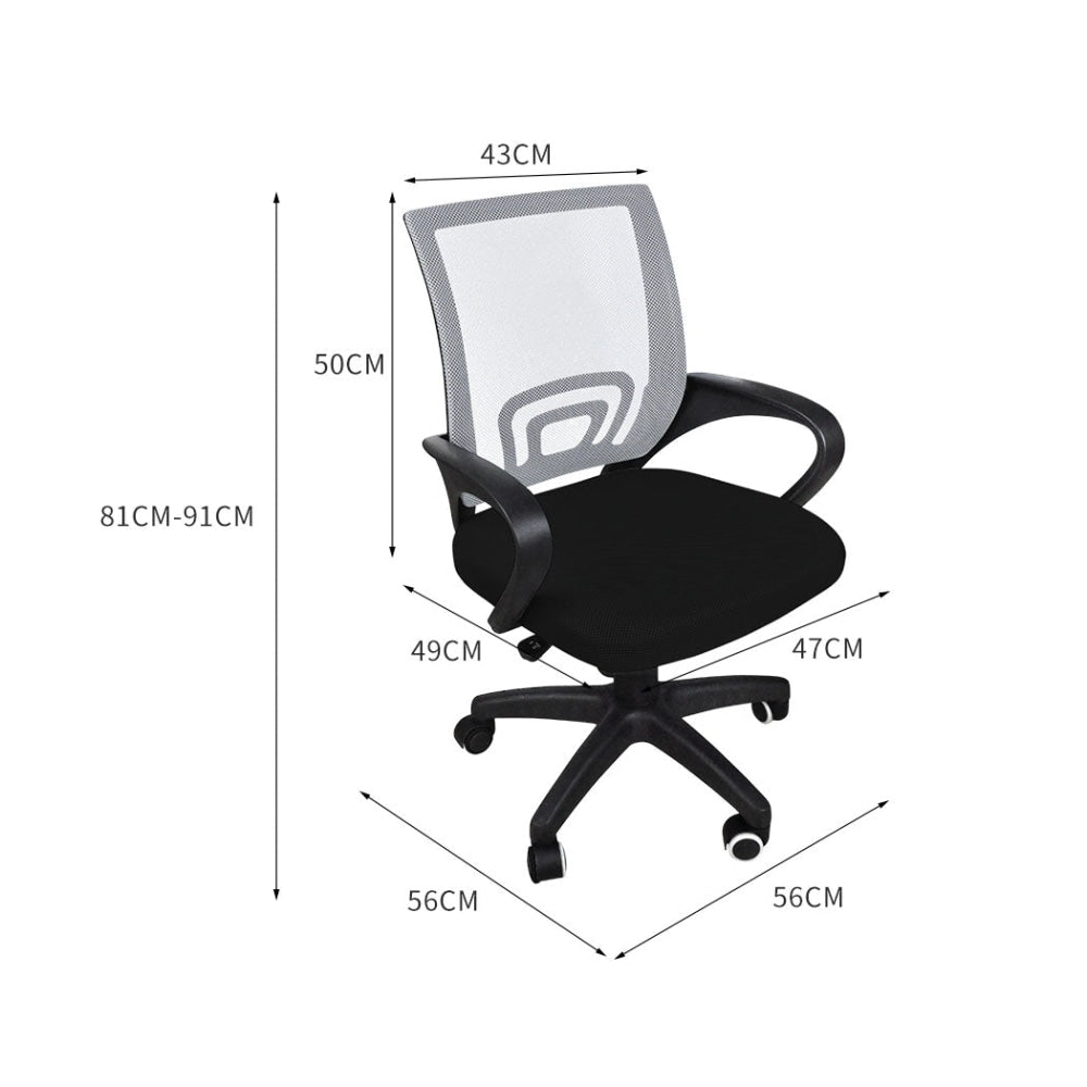 2x Levede Office Chair Gaming Computer Mesh Chairs Executive Seating Work Grey Fast shipping On sale