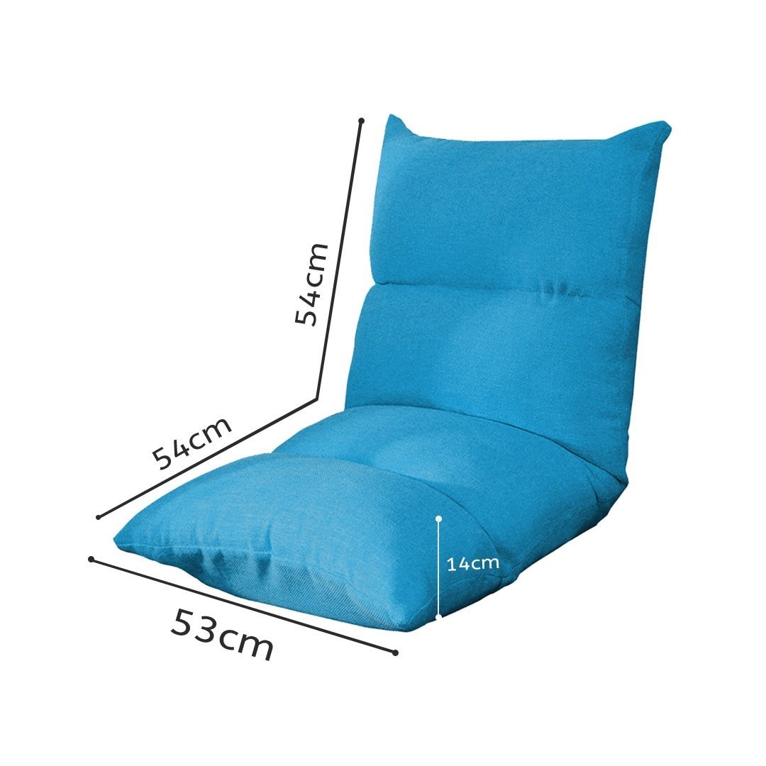 2X Lounge Floor Recliner Adjustable Lazy Sofa Bed Folding Game Chair Blue Fast shipping On sale