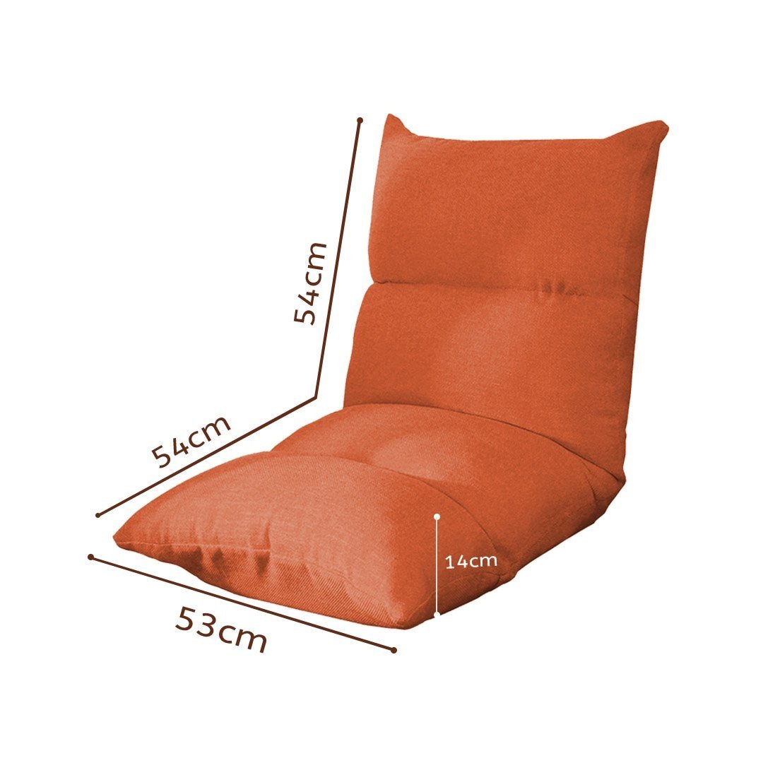 2X Lounge Floor Recliner Adjustable Lazy Sofa Bed Folding Game Chair Orange Fast shipping On sale