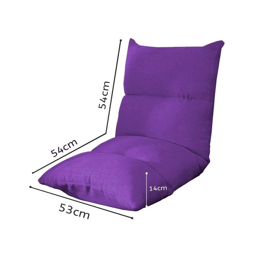 2X Lounge Floor Recliner Adjustable Lazy Sofa Bed Folding Game Chair Purple Fast shipping On sale