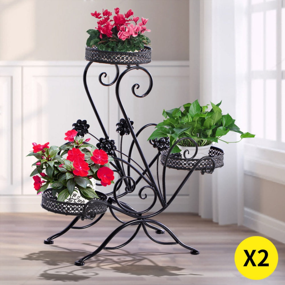 2X Plant Stand Outdoor Indoor Flower Pot Metal Corner Shelf Garden Home Decor AU Fast shipping On sale