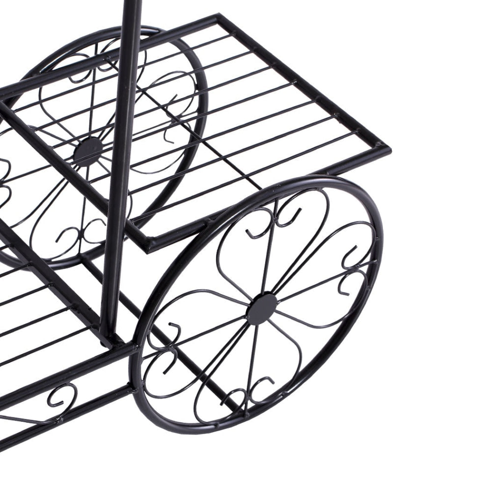 2x Plant Stand Outdoor Indoor Pot Garden Decor Flower Rack Wrought Iron 4Wheeler Fast shipping On sale