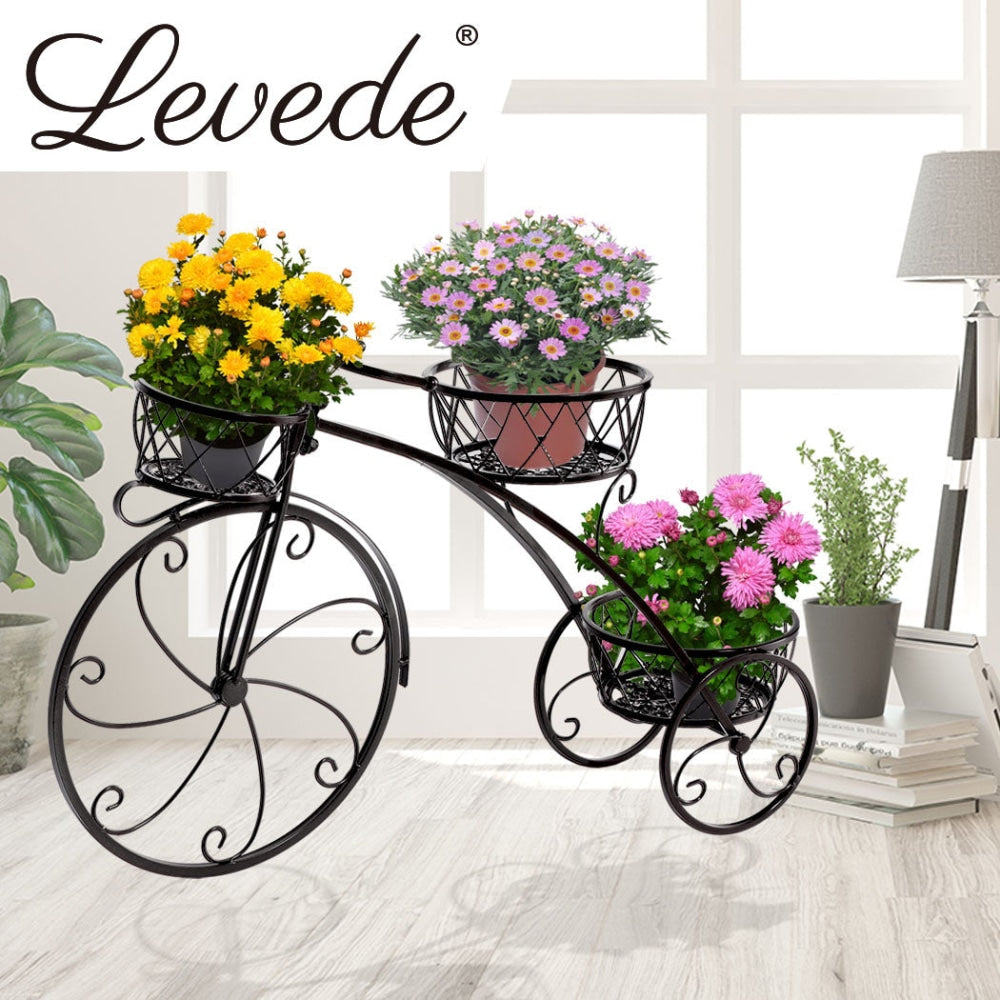 2x Plant Stand Outdoor Indoor Pot Garden Decor Flower Rack Wrought Iron Bicycles Fast shipping On sale