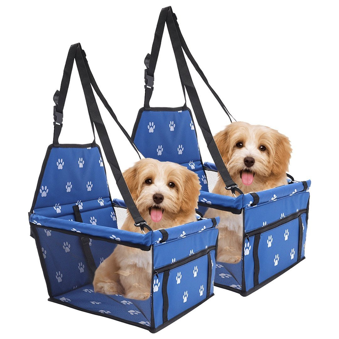 2X Waterproof Pet Booster Car Seat Breathable Mesh Safety Travel Portable Dog Carrier Bag Blue Cares Fast shipping On sale