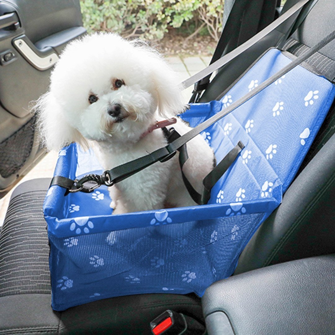 2X Waterproof Pet Booster Car Seat Breathable Mesh Safety Travel Portable Dog Carrier Bag Blue Cares Fast shipping On sale