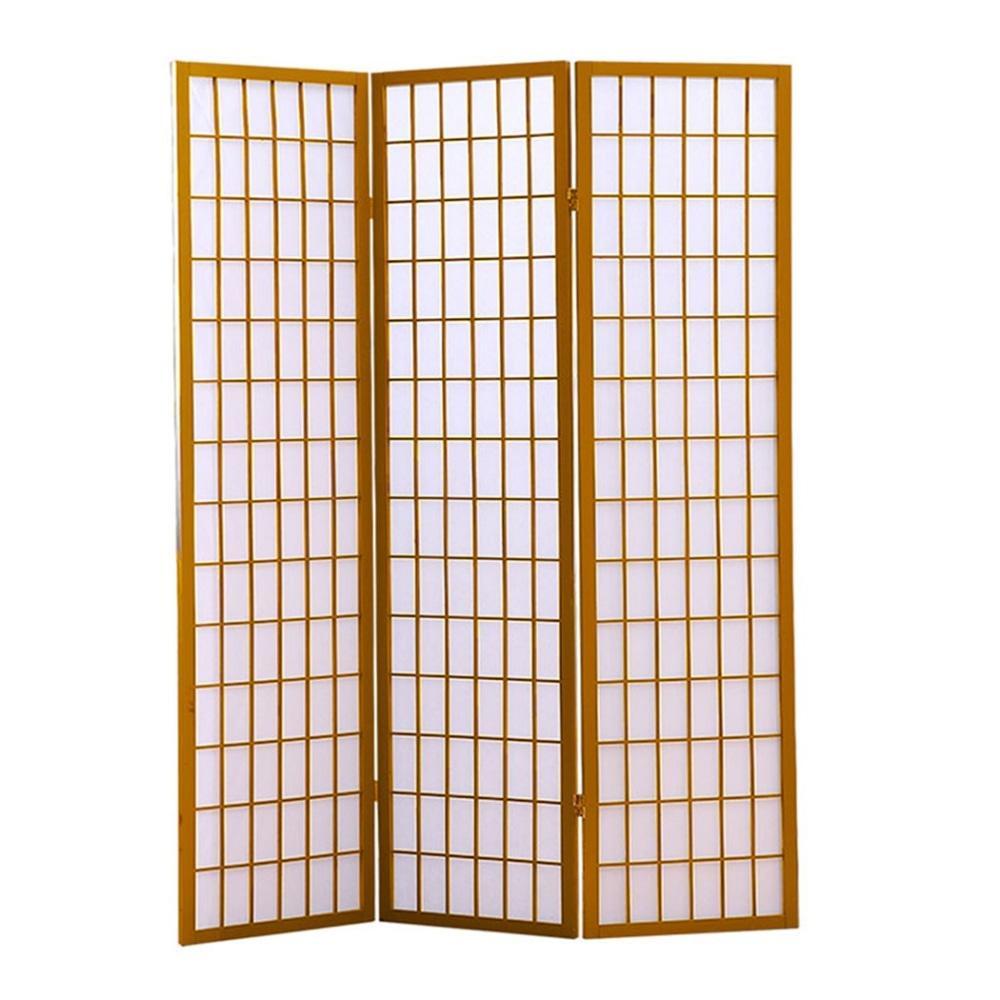3 Panel Free Standing Foldable Room Divider Privacy Screen Wood Frame Fast shipping On sale