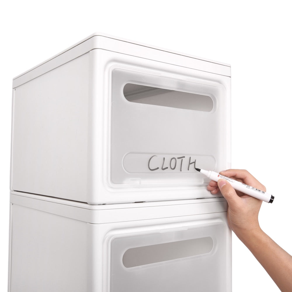 3 Piece Storage Organiser Box - White Cupboard Fast shipping On sale