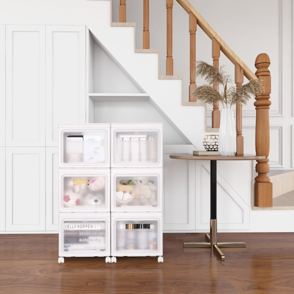 3 Piece Storage Organiser Box - White Cupboard Fast shipping On sale