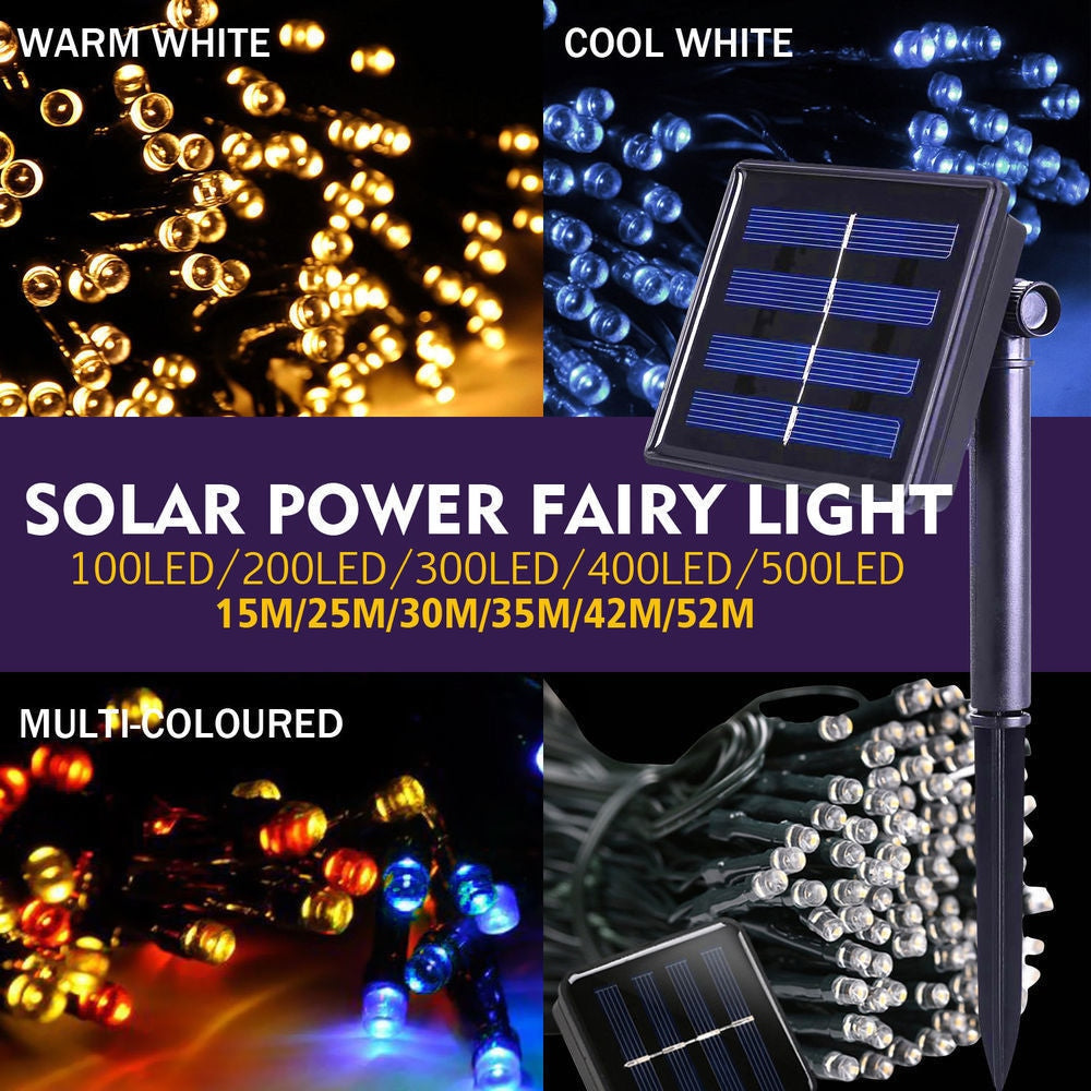 30M 300LED String Solar Powered Fairy Lights Garden Christmas Decor Multi Colour Festoon Fast shipping On sale