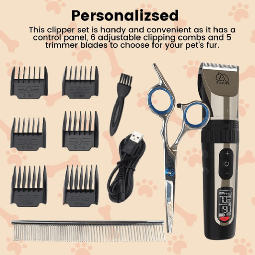 Pet Trimmer Clipper Set Upgrade Version Black and Gold Cat Cares Fast shipping On sale