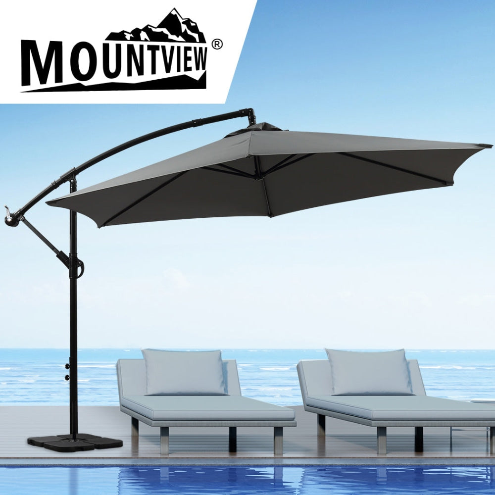 3M Outdoor Umbrella Cantilever Base Stand Cover Garden Patio Beach Umbrellas Fast shipping On sale