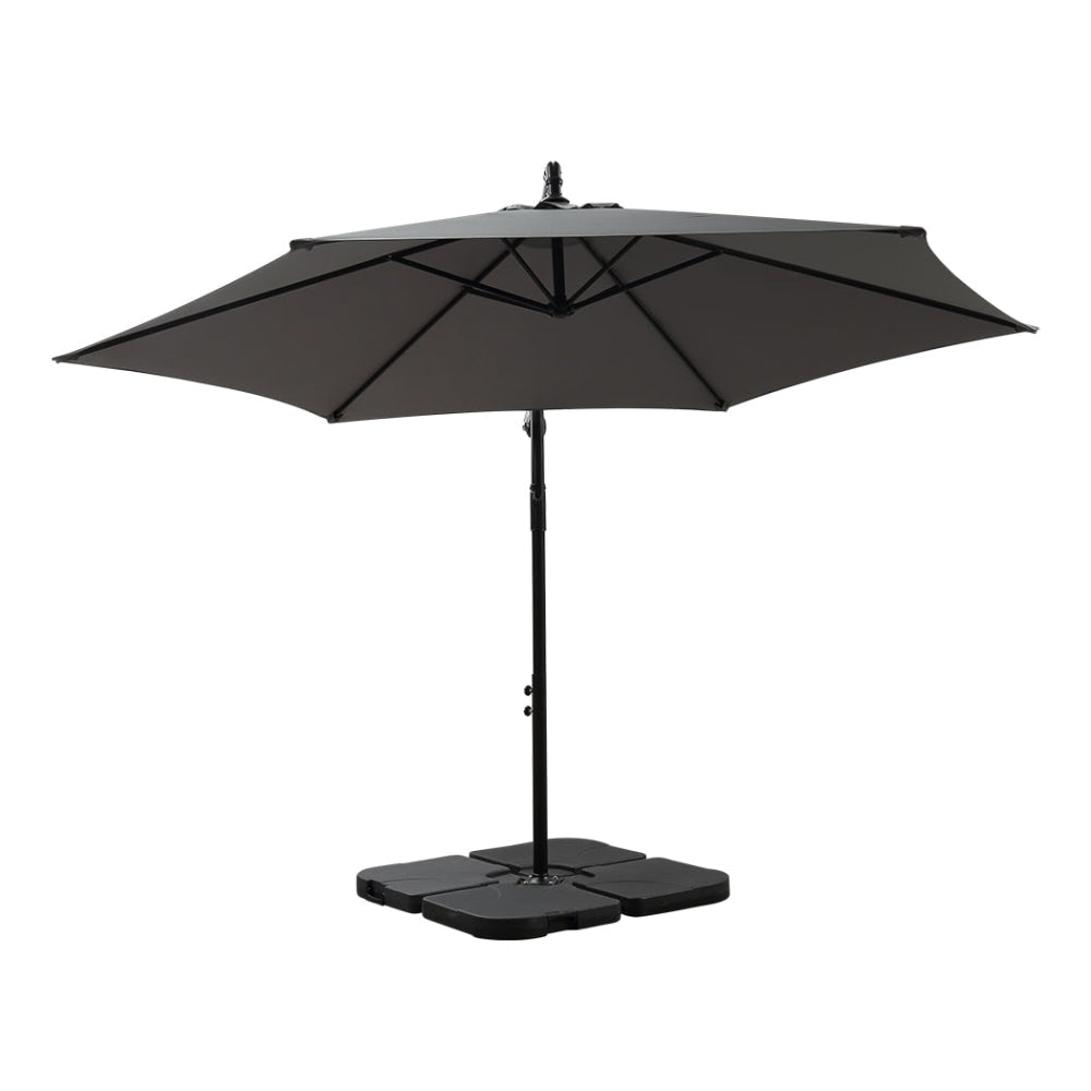 3M Outdoor Umbrella Cantilever Base Stand Cover Garden Patio Beach Umbrellas Fast shipping On sale