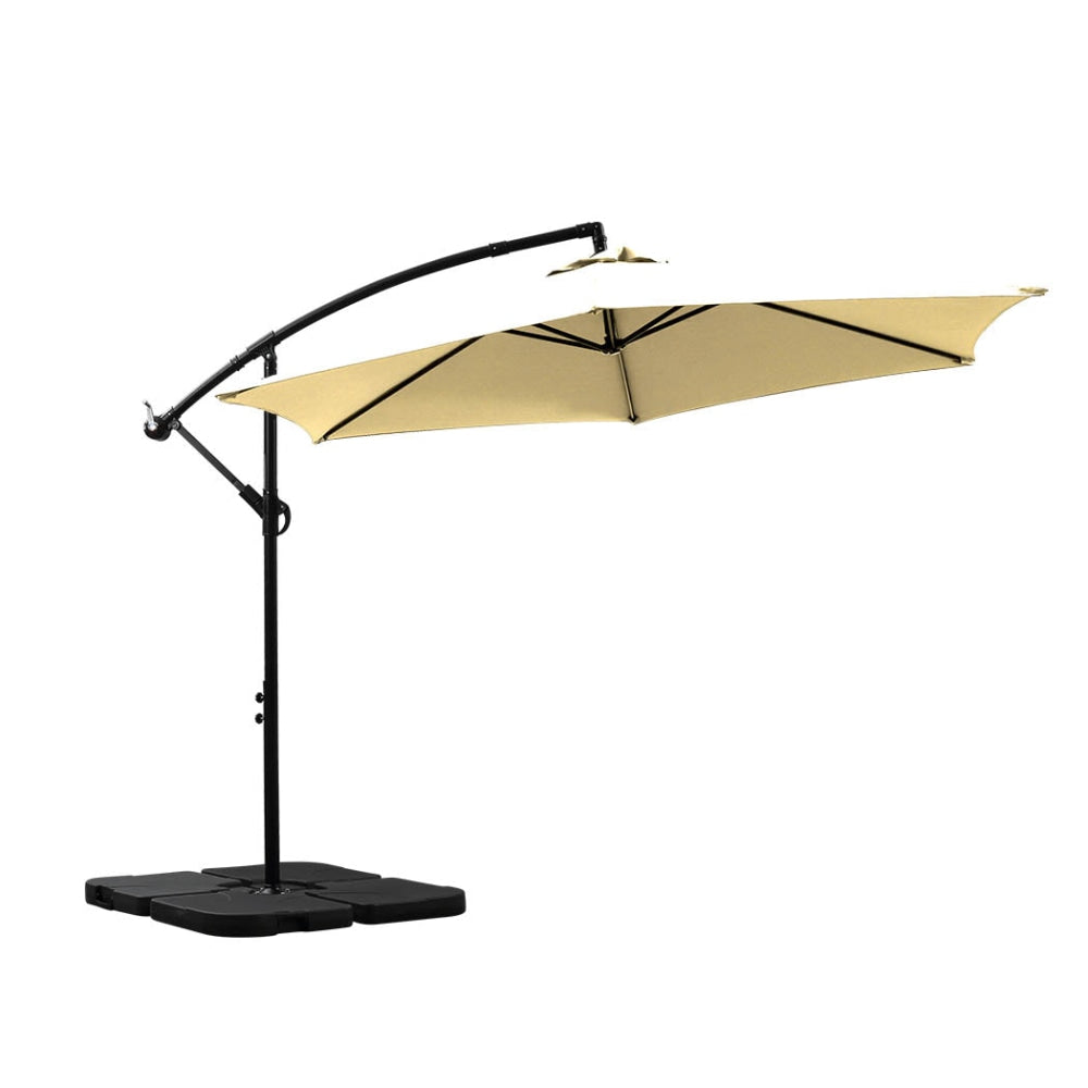 3M Outdoor Umbrella Cantilever Umbrellas Base Stand UV Shade Garden Patio Beach Fast shipping On sale