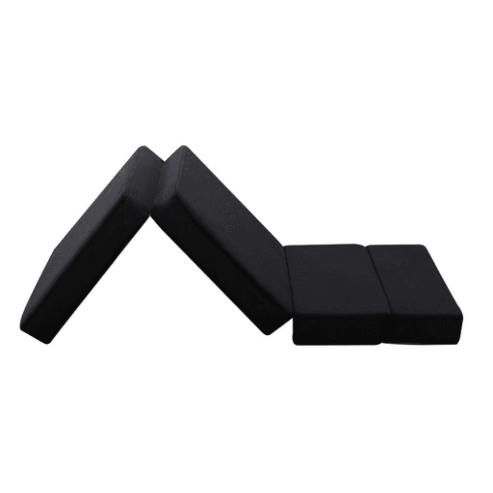 4 Fold Folding Mattress Black Air Mesh Portable Polyester Fast shipping On sale