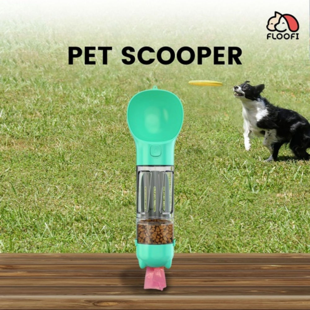 4 in 1 Pet Scooper & Feeder Turqoise Dog Cares Fast shipping On sale