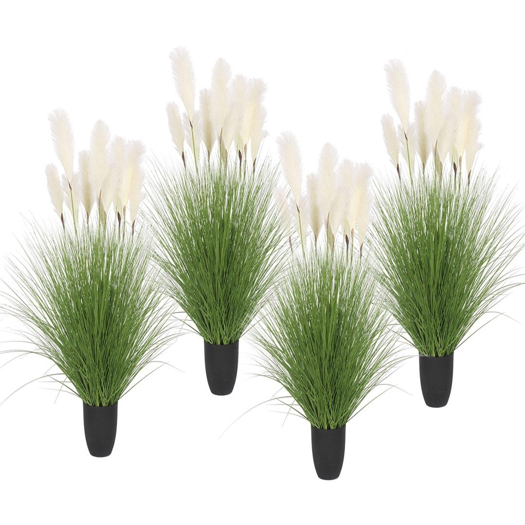 4X 137cm Green Artificial Indoor Potted Bulrush Grass Tree Fake Plant Simulation Decorative Fast shipping On sale