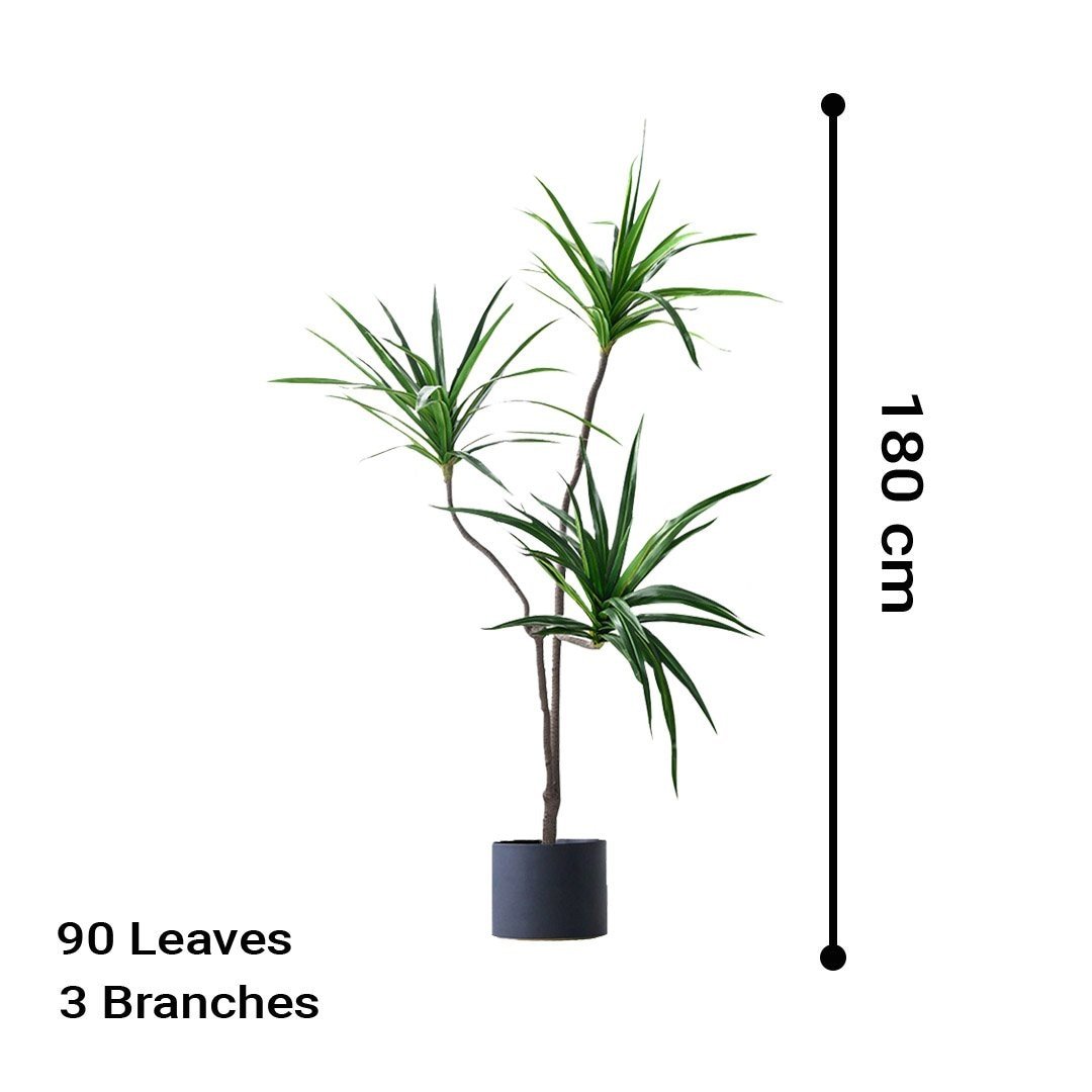 4X 180cm Green Artificial Indoor Brazlian Iron Tree Fake Plant Decorative 3 Heads Fast shipping On sale