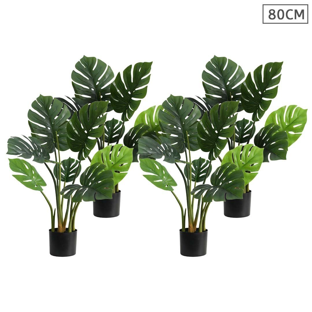 4X 80cm Artificial Indoor Potted Turtle Back Fake Decoration Tree Flower Pot Plant Fast shipping On sale