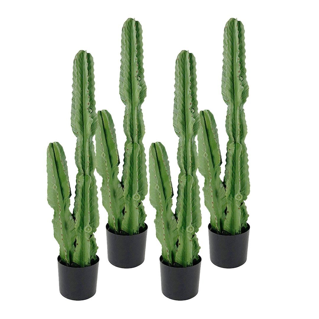 4X 95cm Green Artificial Indoor Cactus Tree Fake Plant Simulation Decorative 2 Heads Fast shipping On sale