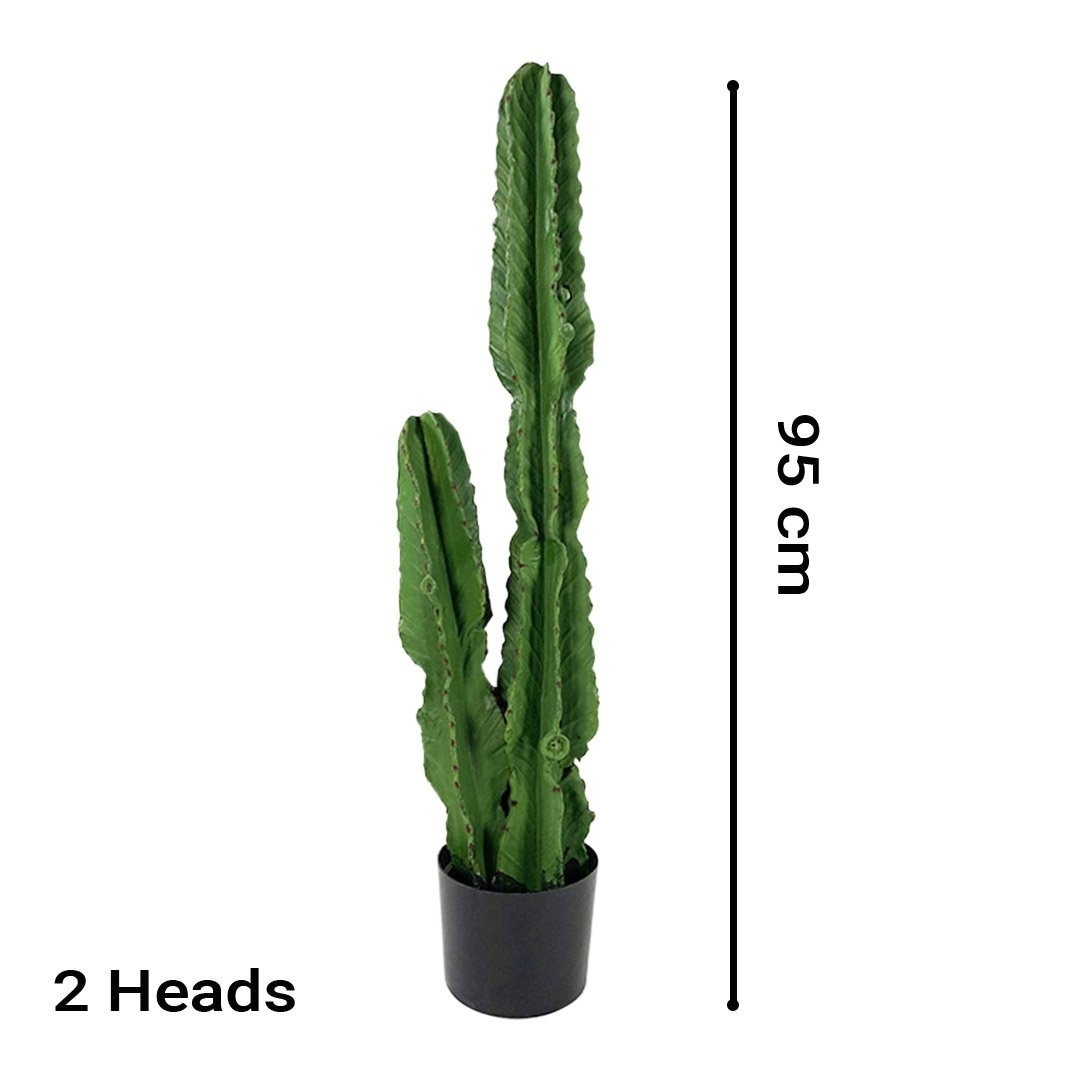 4X 95cm Green Artificial Indoor Cactus Tree Fake Plant Simulation Decorative 2 Heads Fast shipping On sale