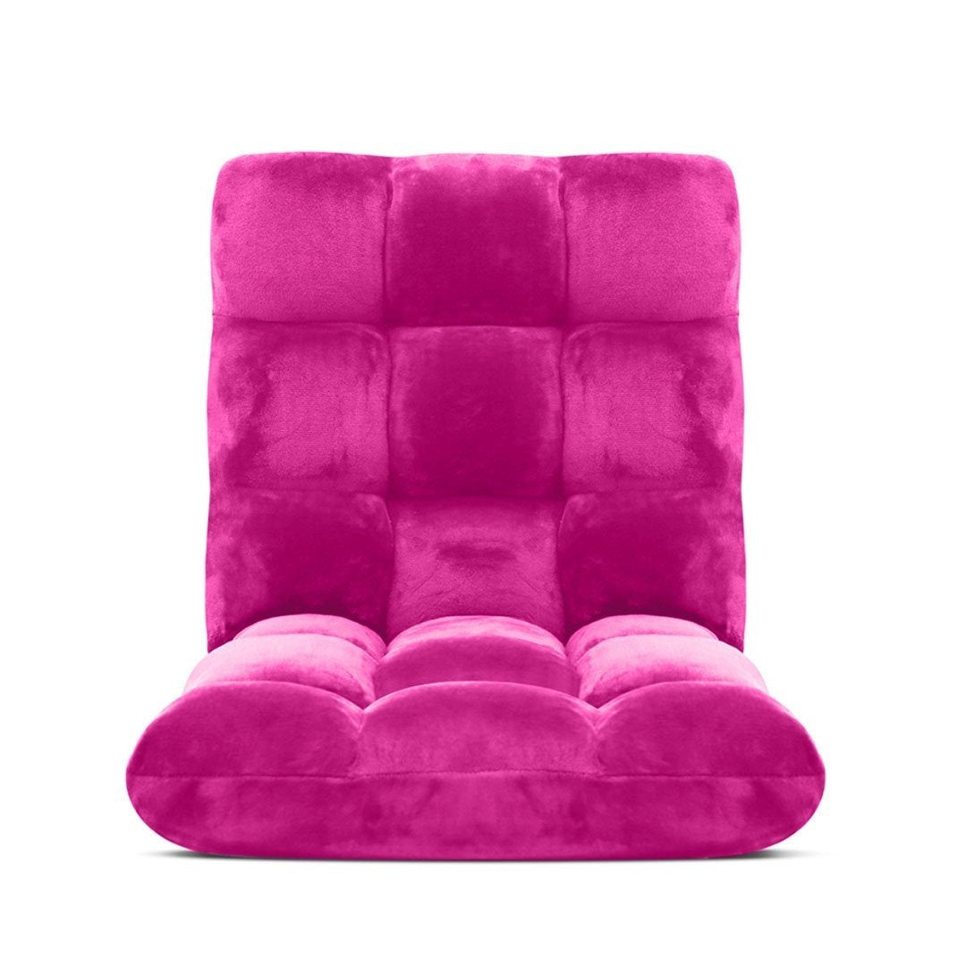 4X Floor Recliner Folding Lounge Sofa Futon Couch Chair Cushion Pink Fast shipping On sale
