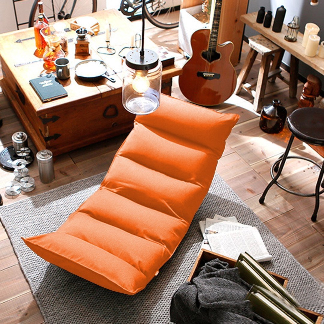 4X Foldable Tatami Floor Sofa Bed Meditation Lounge Chair Recliner Lazy Couch Orange Fast shipping On sale