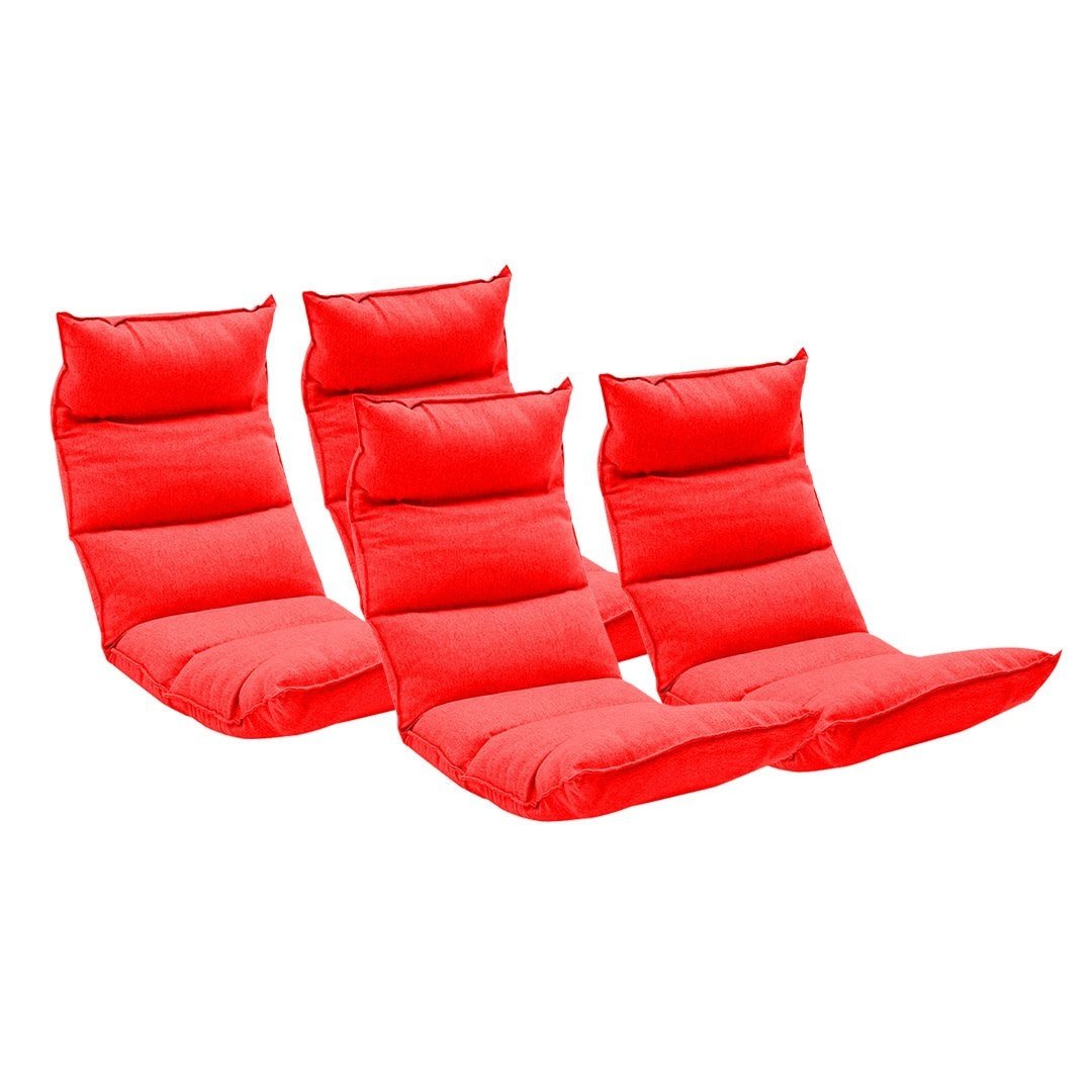 4X Foldable Tatami Floor Sofa Bed Meditation Lounge Chair Recliner Lazy Couch Red Fast shipping On sale