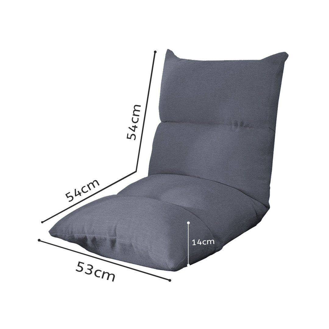 4X Lounge Floor Recliner Adjustable Lazy Sofa Bed Folding Game Chair Grey Fast shipping On sale
