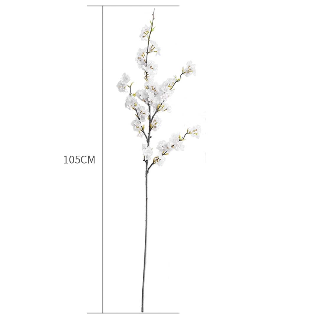 51cm Green Glass Tall Floor Vase and 10pcs White Artificial Fake Flower Set Vases Fast shipping On sale