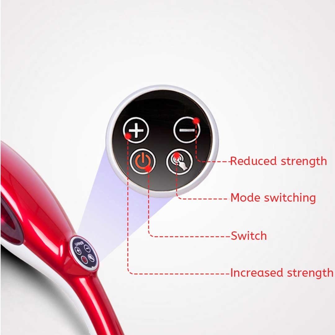 6 Heads Portable Handheld Massager Soothing Stimulate Blood Flow Shoulder Red Fast shipping On sale