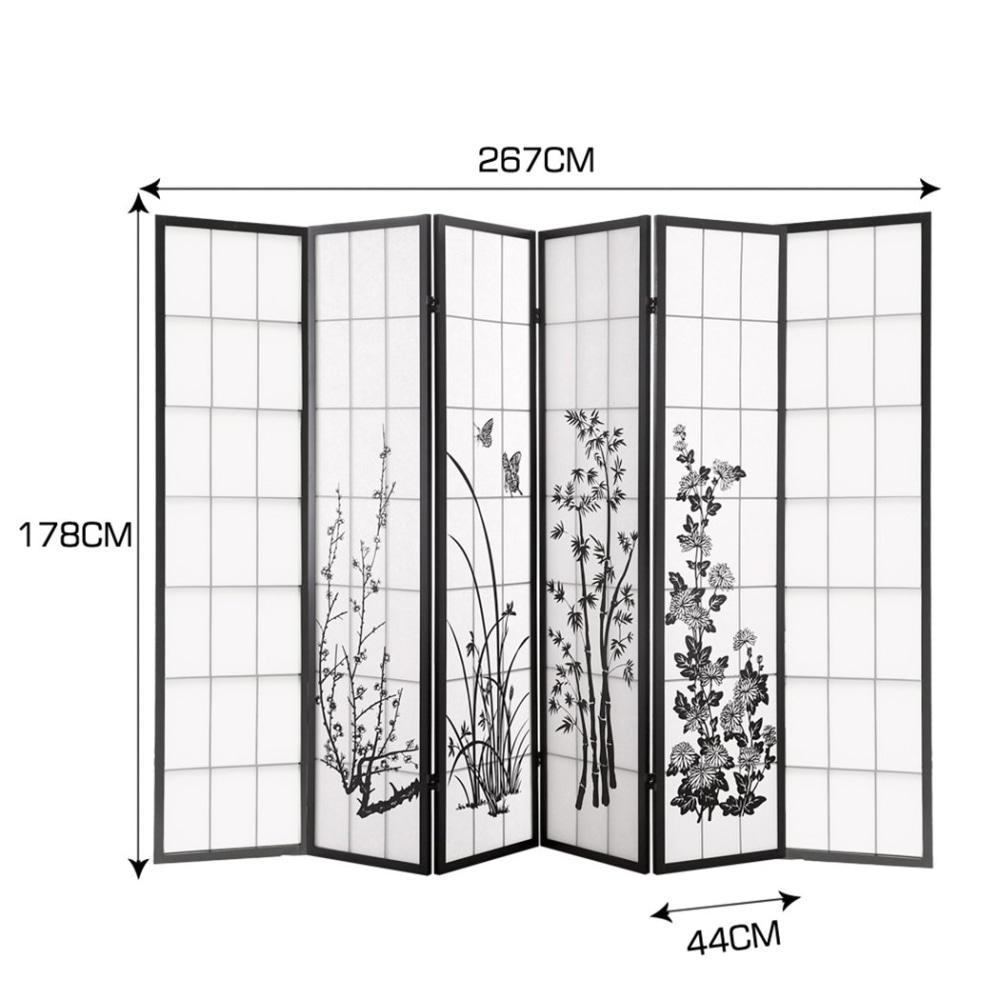6 Panel Room Divider Privacy Screen Wood Timber Bed Wider Foldable Stand Fast shipping On sale