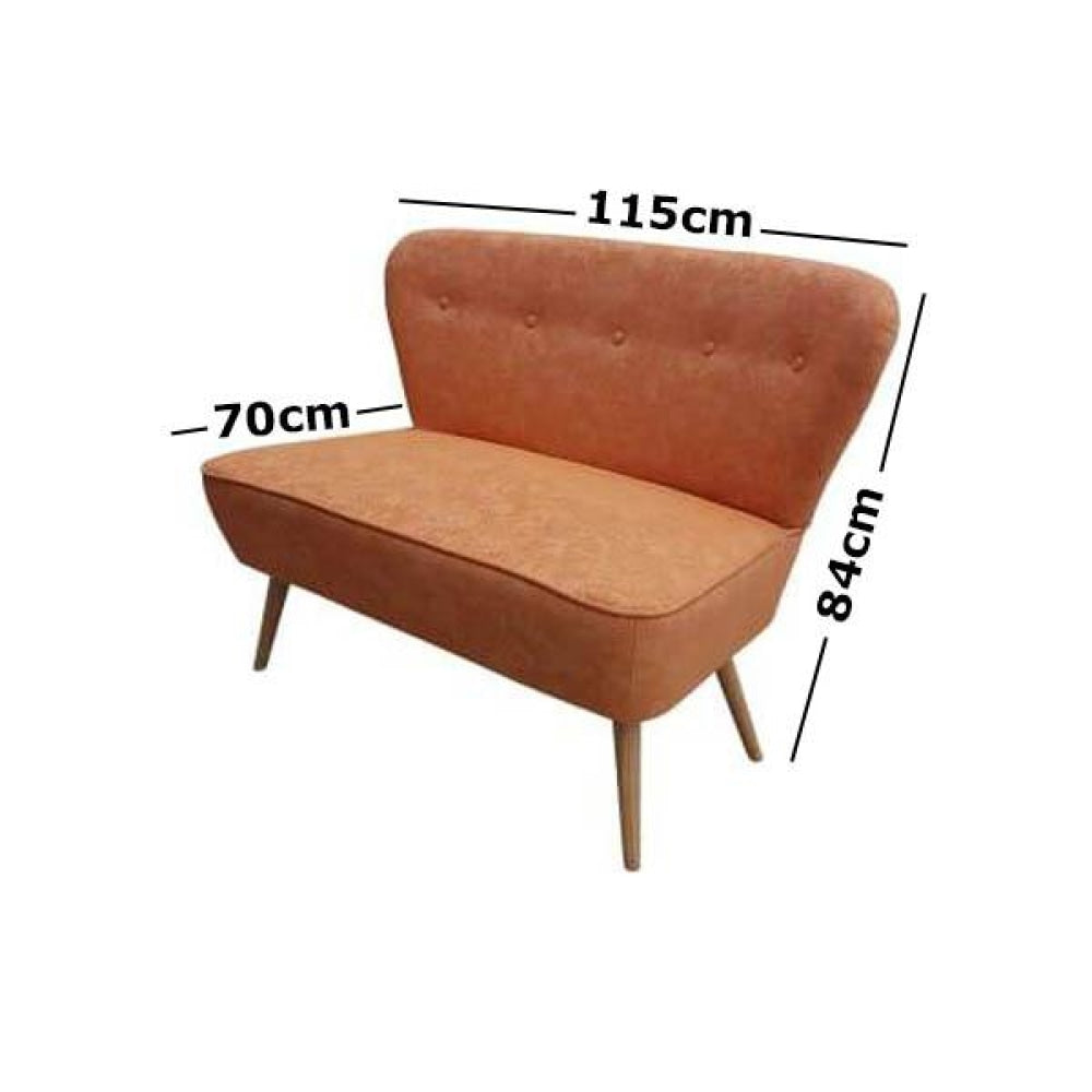 6IXTY Atom Lounge 2 - Seater Sofa - Orange Fast shipping On sale