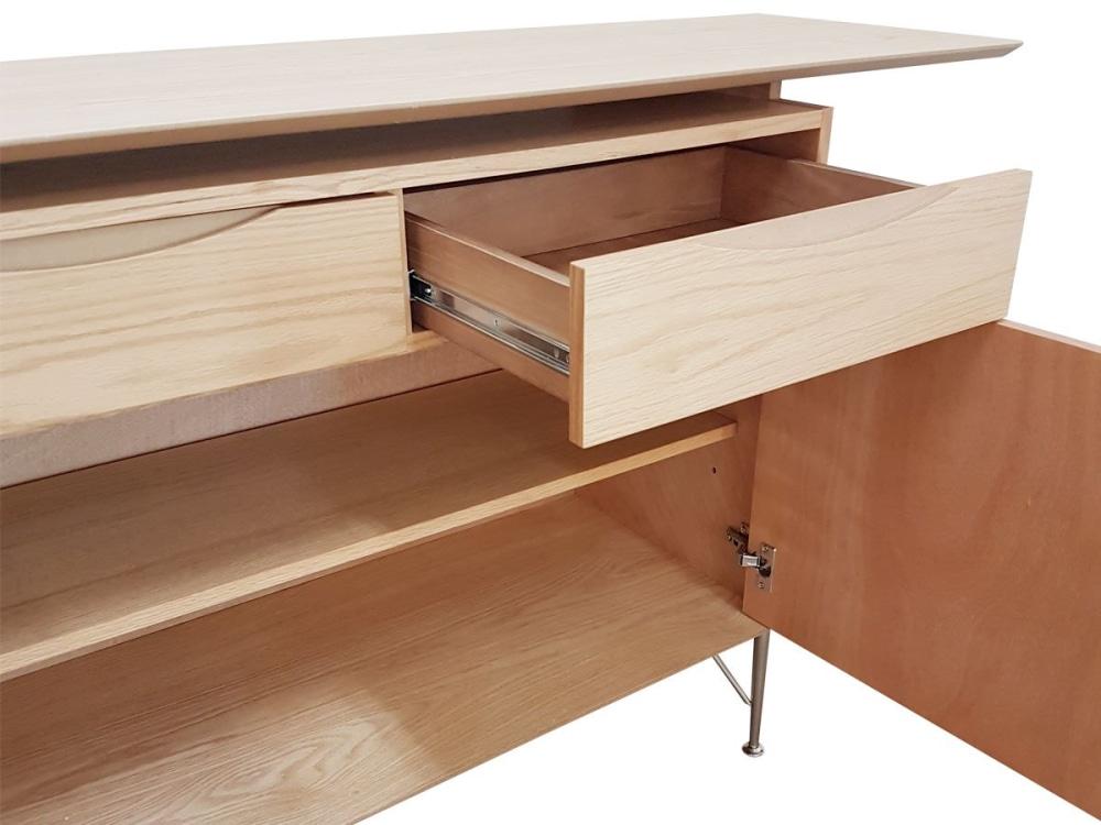 6IXTY2 Scandinavian Sideboard Buffet Unit Storage Cabinet - Oak & Fast shipping On sale