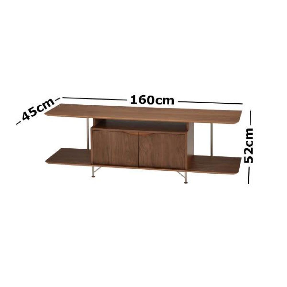 6IXTY2 Scandinavian TV Stand Cabinet Entertainment Unit 160cm - Walnut Fast shipping On sale