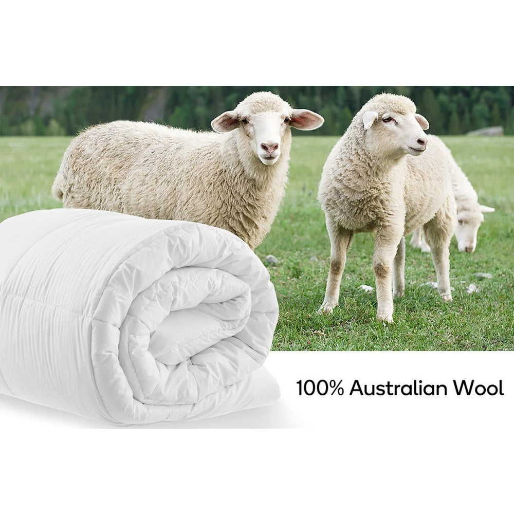 700GSM 100% Australian Wool Quilt - Queen Fast shipping On sale