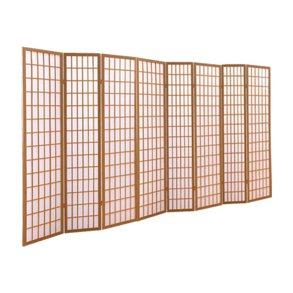 8 Panel Free Standing Foldable Room Divider Privacy Screen Wood Frame Fast shipping On sale
