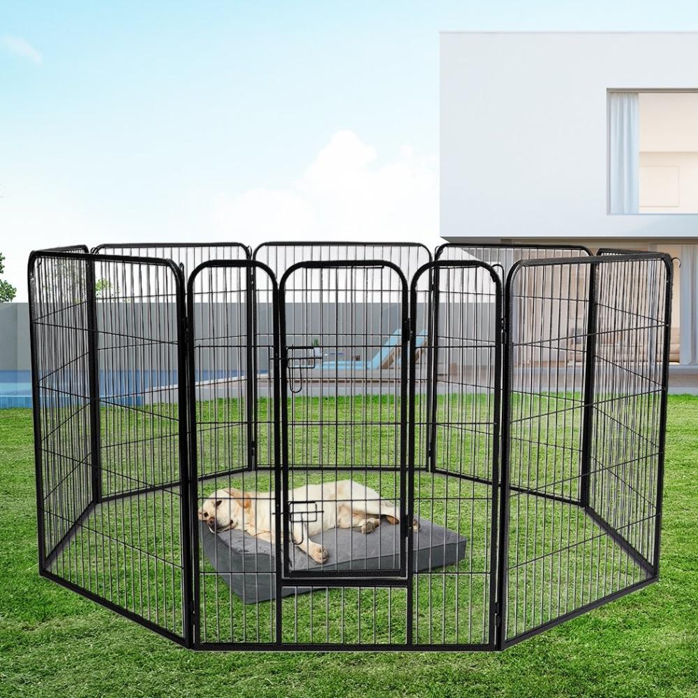 8 Panel Pet Dog Playpen Puppy Exercise Cage Enclosure Fence Cat Play Pen 24’’ Supplies Fast shipping On sale