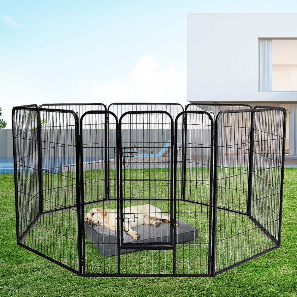 8 Panel Pet Dog Playpen Puppy Exercise Cage Enclosure Fence Cat Play Pen 48’’ Supplies Fast shipping On sale