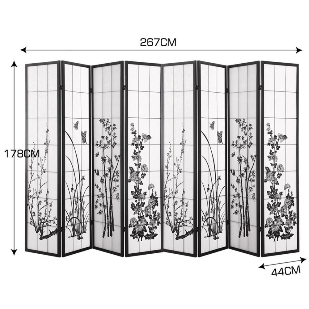 8 Panel Room Divider Privacy Screen Wood Timber Bed Wider Foldable Stand Fast shipping On sale