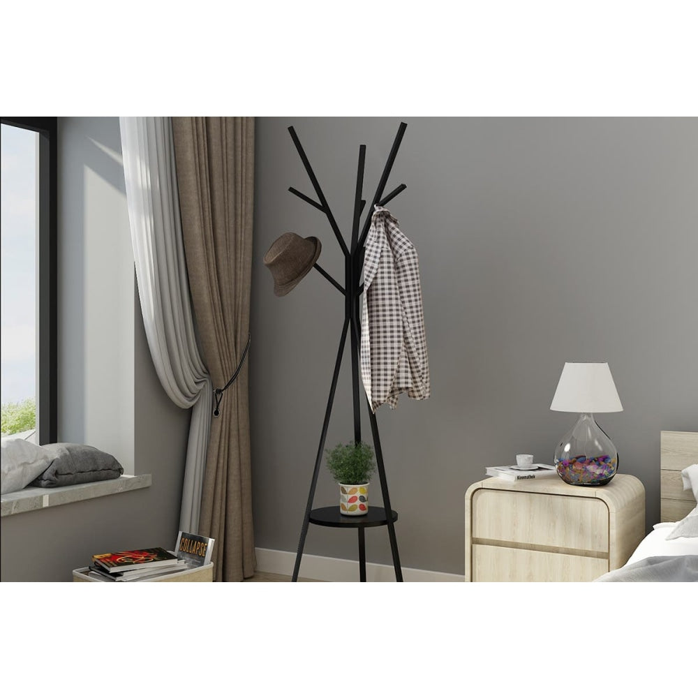 9 Hook Coat Rack Hanger Stand Metal Frame - Black Fast shipping On sale