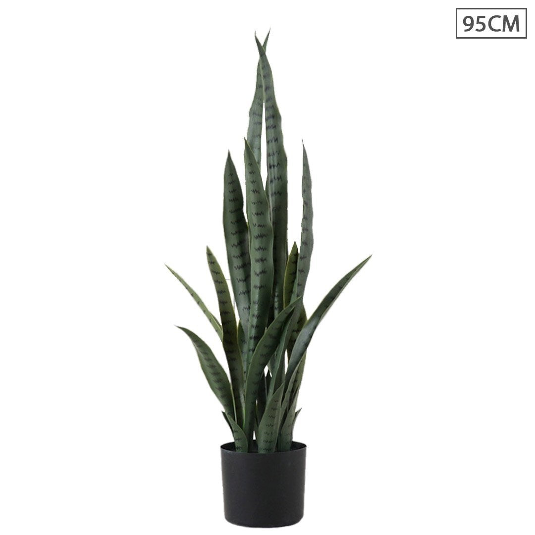 95cm Artificial Indoor Snake Sansevieria Plant Fake Decoration Tree Flower Pot Fast shipping On sale