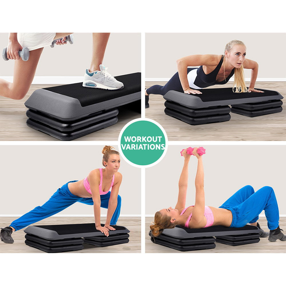 3 Block Level Aerobic Step Bench Sports & Fitness Fast shipping On sale