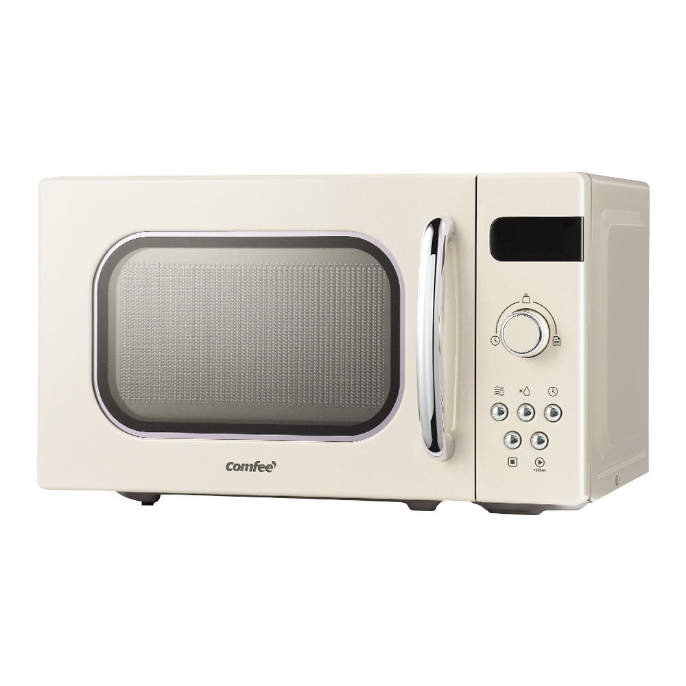 Comfee 20L Microwave Oven 800W Countertop Kitchen 8 Cooking Settings Cream Appliances Fast shipping On sale