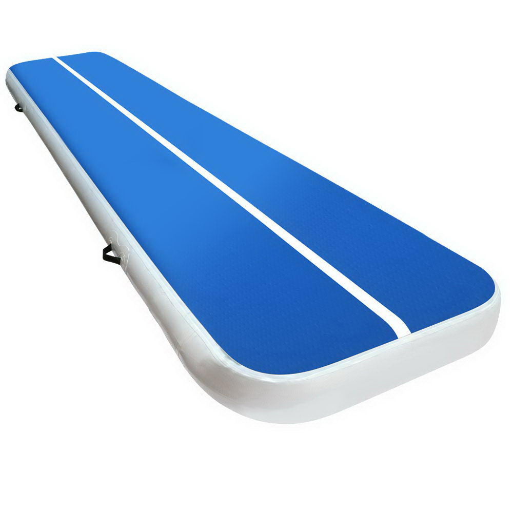 4m x 1m Inflatable Air Track Mat 20cm Thick Gymnastic Tumbling Blue And White Sports & Fitness Fast shipping On sale