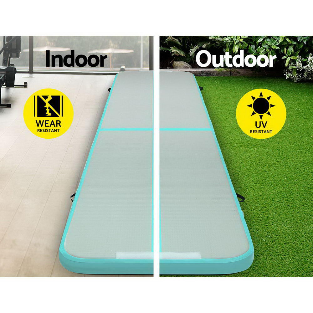 GoFun 5X1M Inflatable Air Track Mat with Pump Tumbling Gymnastics Green Sports & Fitness Fast shipping On sale